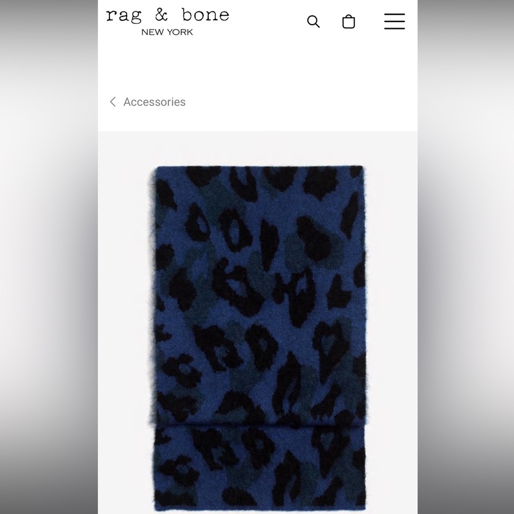 NWOT Rag and Bone Leopard Scarf